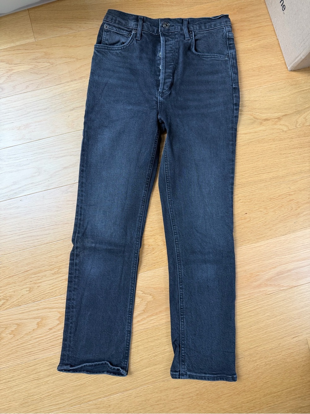 Agole Riley strait leg jeans 25 gray / faded black